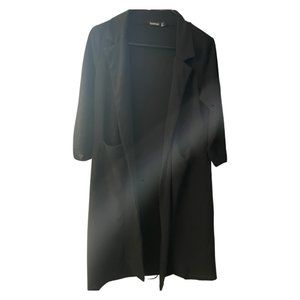 Boohoo Black Lightweight Duster Jacket